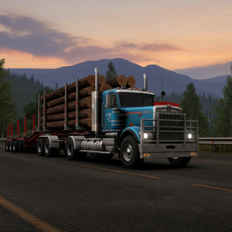 magnolia log trailer mod ats mod